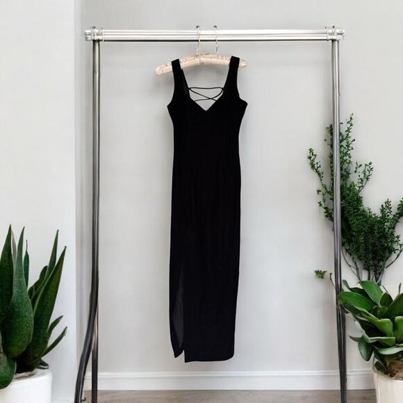 Sexy Witchy Vintage Jessica McClintock Maxi Dress 5/6 Y2K Goth Velvet - Picture 4 of 16